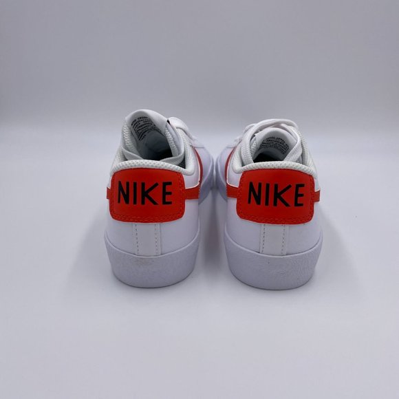 Nike Blazer Low '77 White / Orange Womens Shoes - Picture 4 of 9
